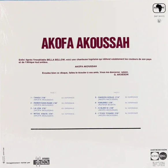 Akofa Akoussah  Akofa Akoussah (Mr Bongo) (Arrives in 30 Days)