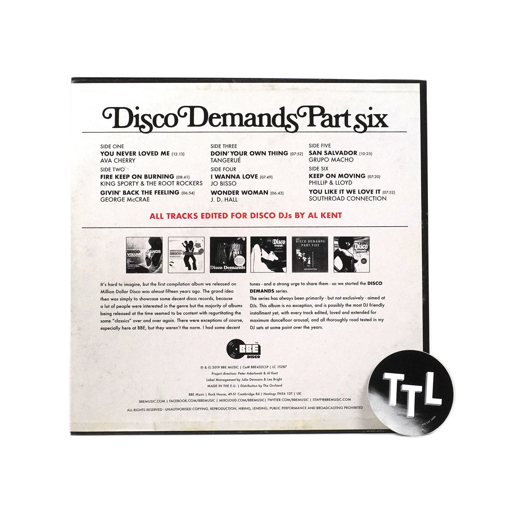 Al Kent: The Best Of Disco Demands Compiled Part 6 Vinyl 3LP