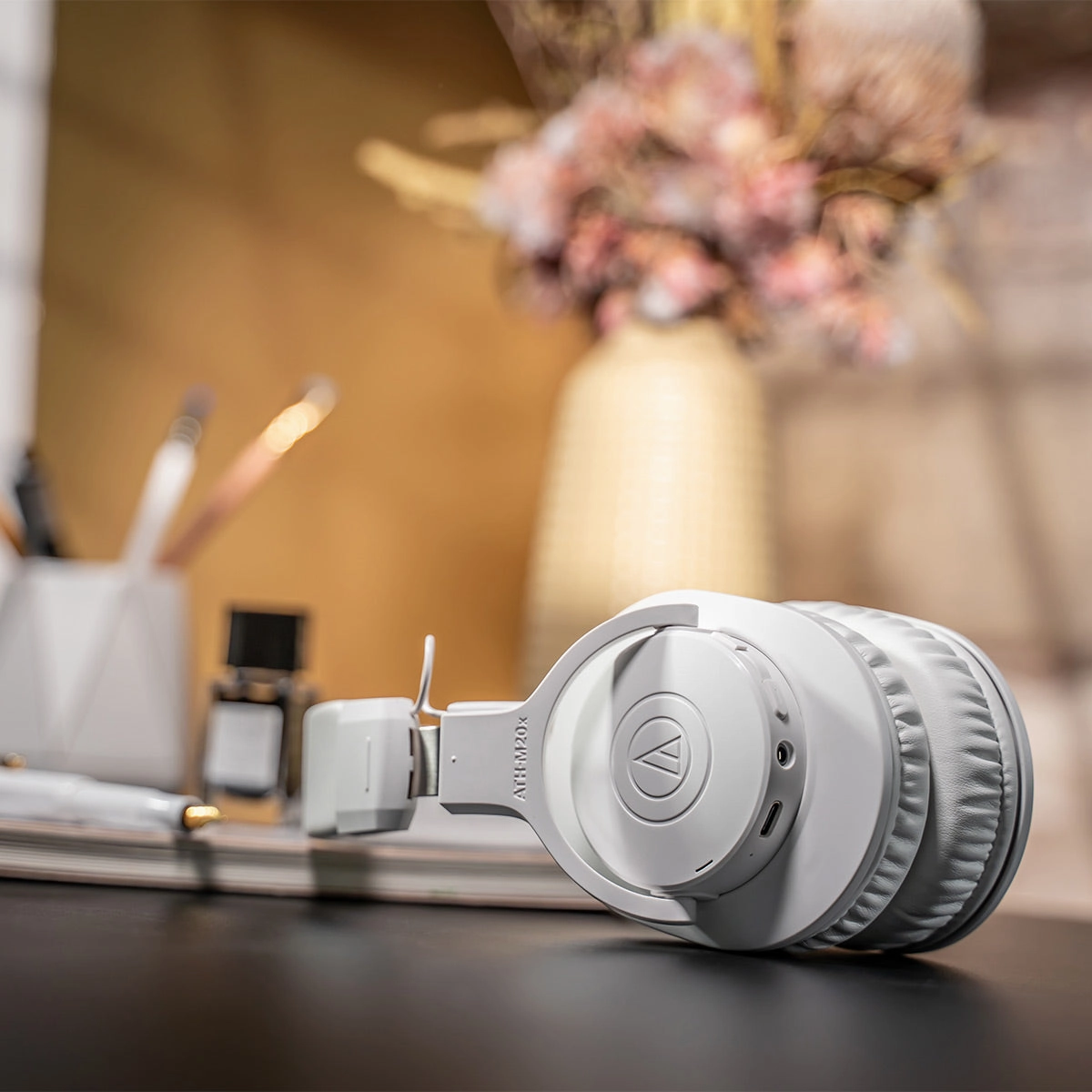 Audio-Technica ATH-M20xBT Wireless Over-Ear Headphones (White)