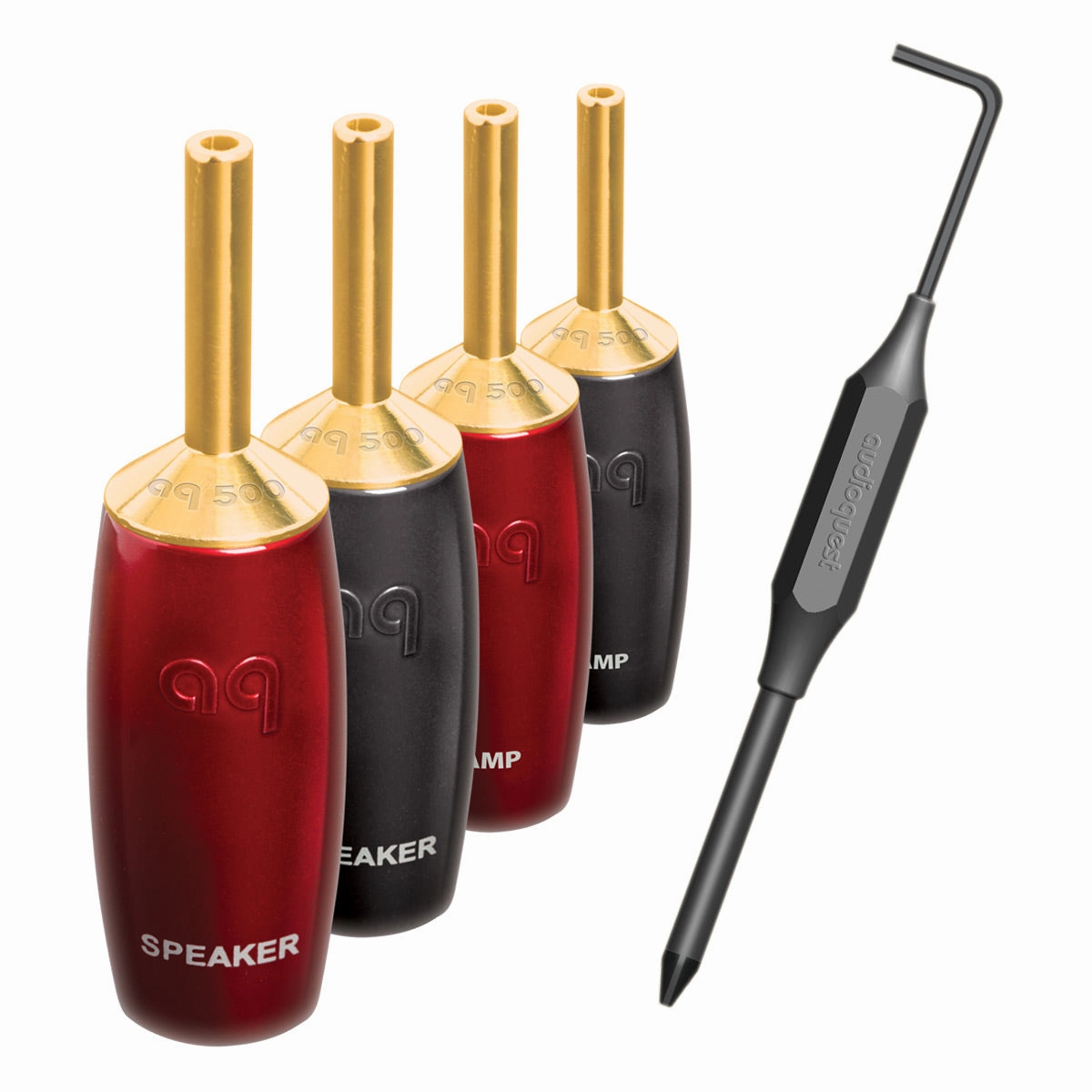 AudioQuest 507 Banana Connectors - 4 Pack (Gold)