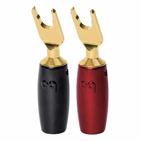 AudioQuest 507 Series Gold Direct-Silver Spade Speaker Cable Connectors - 4 Pack