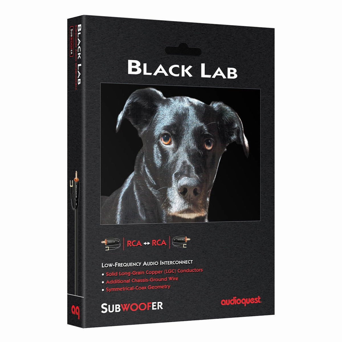 AudioQuest Black Lab RCA Male to RCA Male Subwoofer Cable - 6.56 ft. (2m)