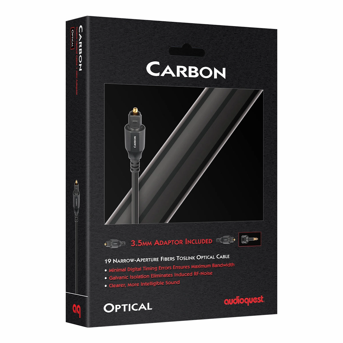 AudioQuest Carbon Optilink Digital Audio Cable with Mini-Adaptor (4.92 ft.)