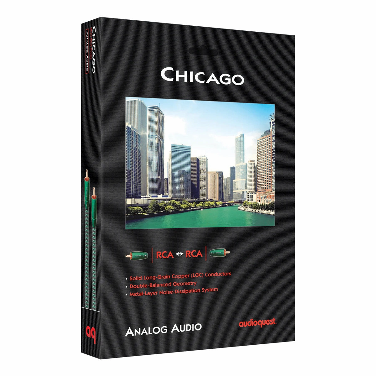 AudioQuest Chicago RCA Analog Audio Interconnect Cable - Pair (3.28 ft.)