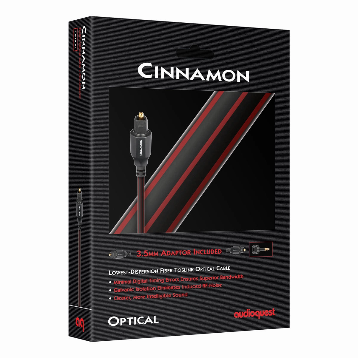 AudioQuest Cinnamon Toslink Optical Cable with Mini-Adaptor (16.42 ft.)