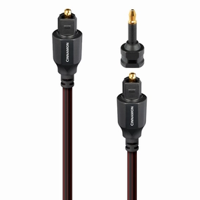 AudioQuest Cinnamon Toslink Optical Cable with Mini-Adaptor (16.42 ft.)