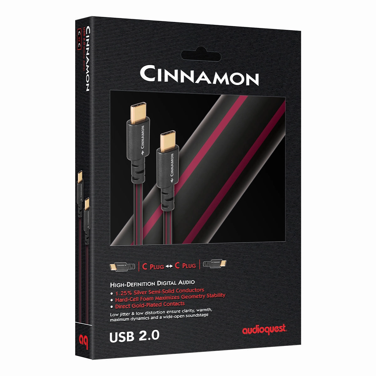 AudioQuest Cinnamon USB C to USB C Cable (2.46 ft.)
