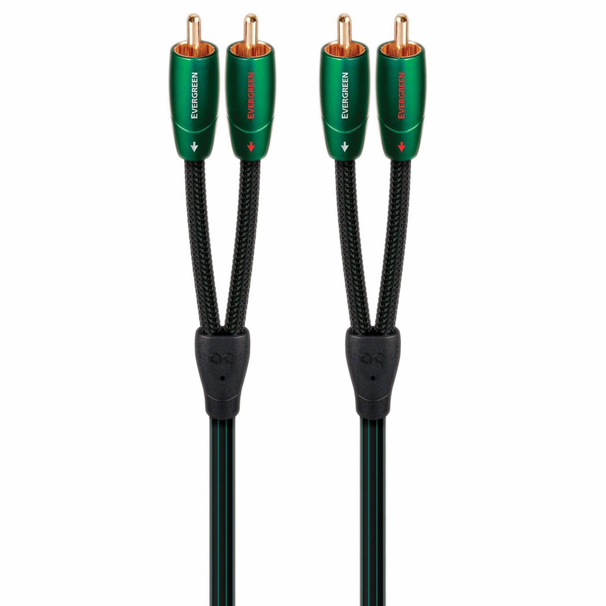 AudioQuest Evergreen 0.6m (1.97 ft) RCA Male to RCA Male Cable - Pair