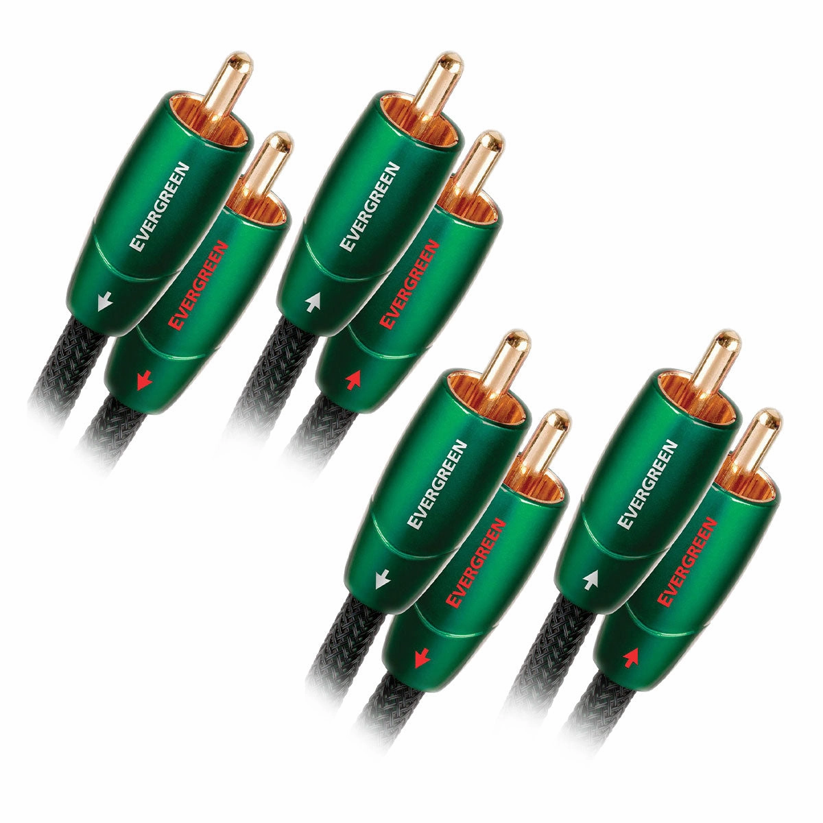AudioQuest Evergreen 1m (3.28 ft) RCA Male to RCA Male Cable - Pair
