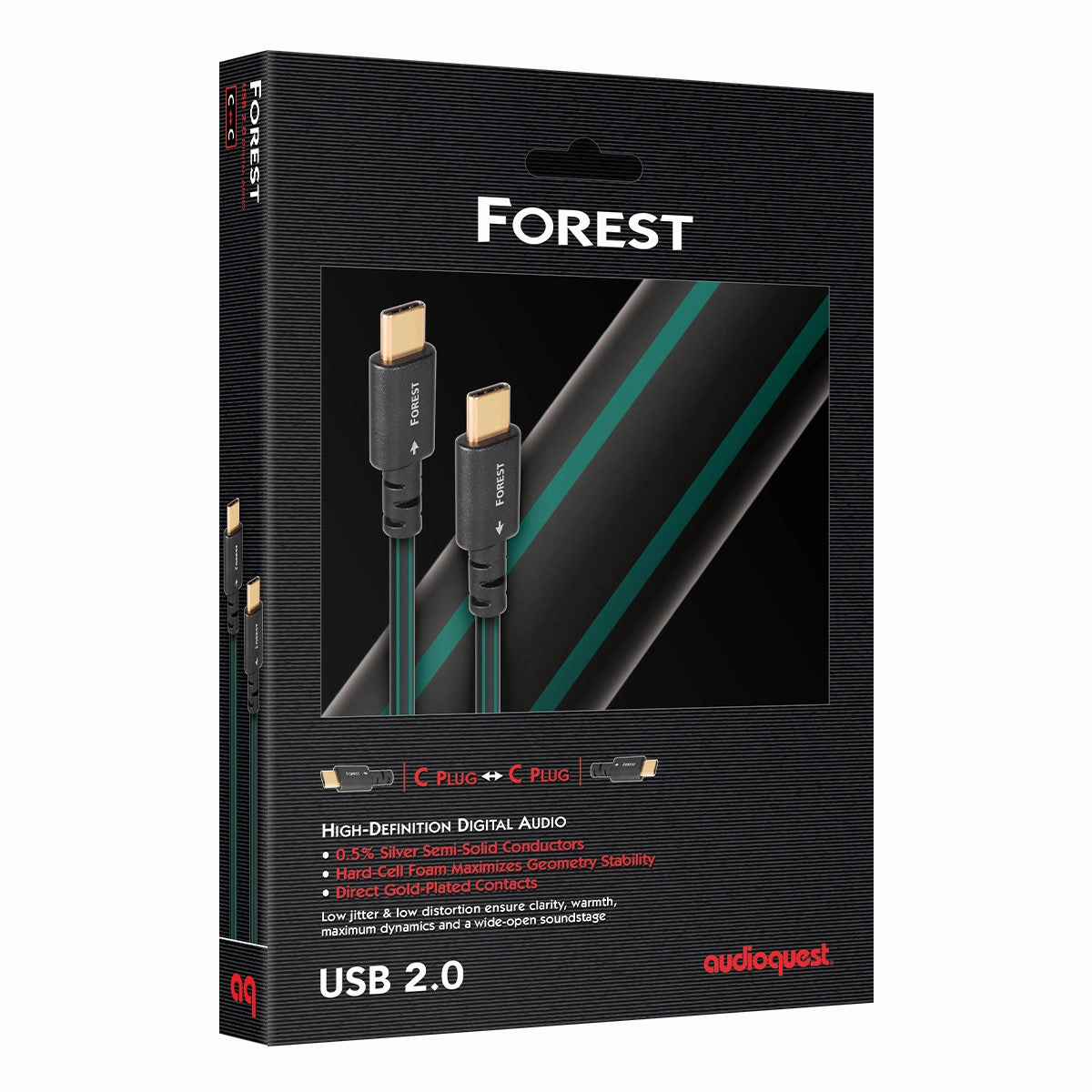 AudioQuest Forest USB-C to USB-C High-Definition Digital Audio Cable (0.75m)