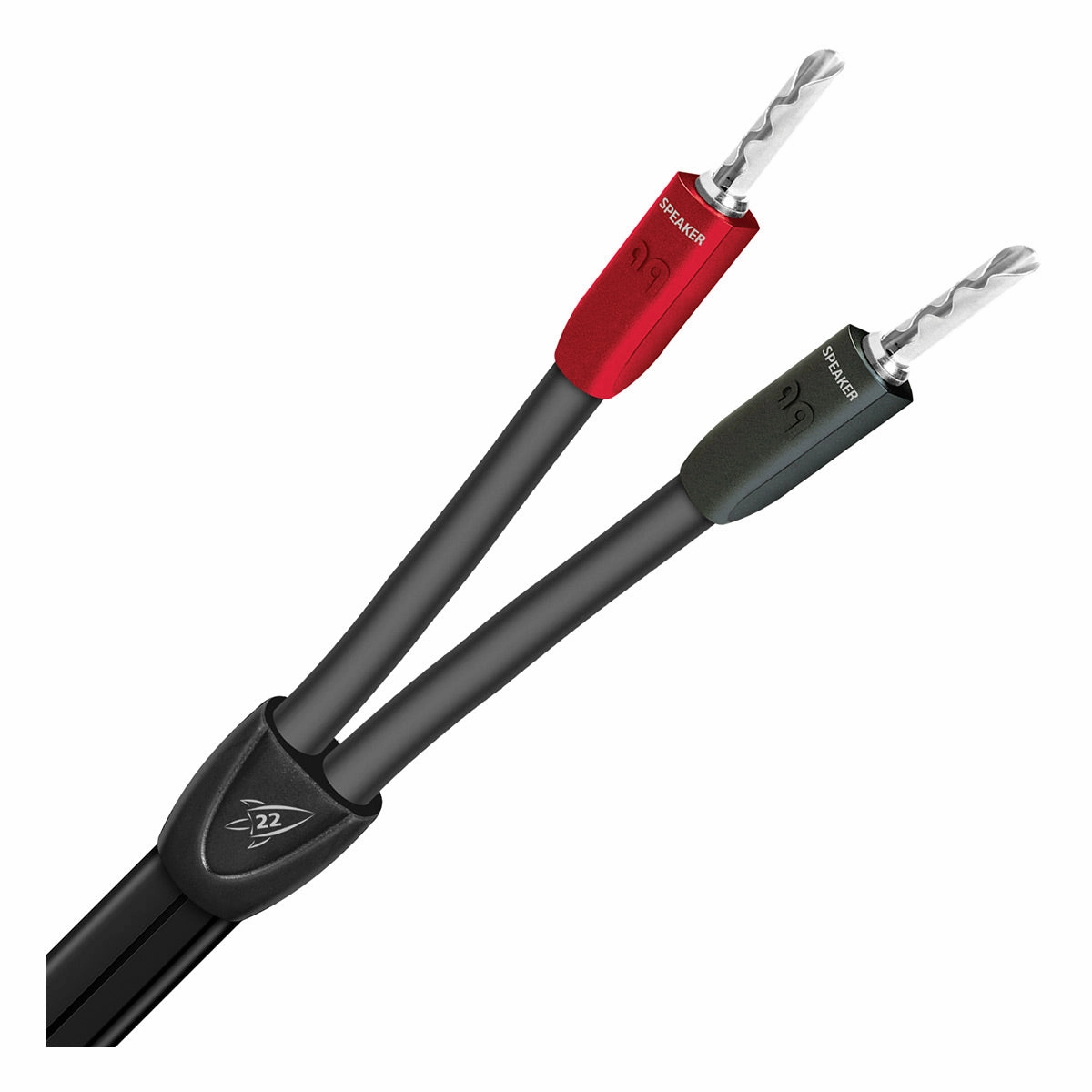 AudioQuest Rocket 22 Single Full Range Speaker Cable with Silver Banana Connectors- 10 ft.(3.04m) - Pair