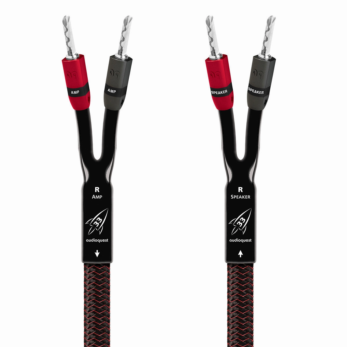 AudioQuest Rocket 33 Full-Range Speaker Cable with Banana to Banana Connectors - Pair (6 ft.)