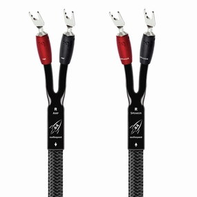 AudioQuest Rocket 44 Full-Range Speaker Cable with Silver Multi-Spade Connections - Pair (10 ft.)