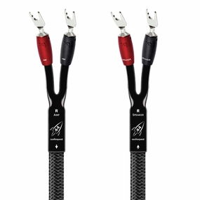 AudioQuest Rocket 44 Full-Range Speaker Cable with Silver Multi-Spade Connections - Pair (10 ft.)