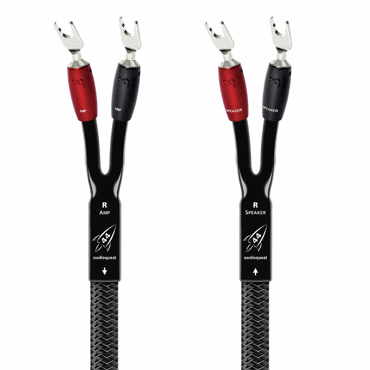 AudioQuest Rocket 44 Full-Range Speaker Cable with Silver Multi-Spade Connections - Pair (10 ft.)