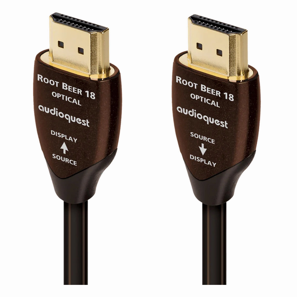 AudioQuest Root Beer 18 High Speed 18Gbps Active HDMI 2.0b Cable - Each (50 ft.)
