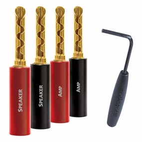 AudioQuest SureGrip&reg; 100 Gold Banana Speaker Connectors - 12-Pack