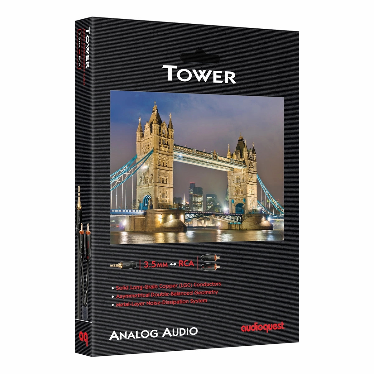 AudioQuest Tower 3.5mm to RCA Audio Cable (4.92 ft.)