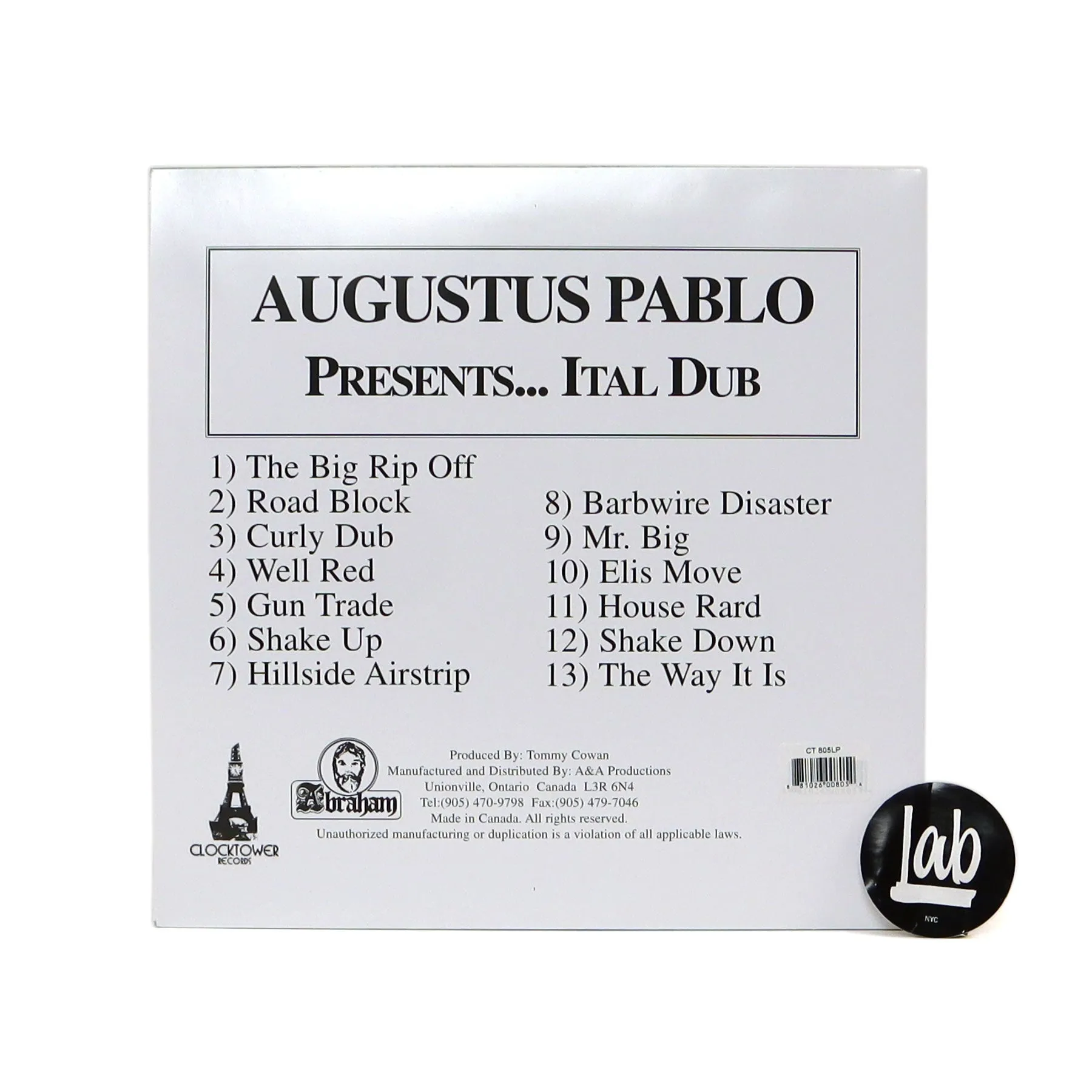 Augustus Pablo: Ital Dub (King Tubby) Vinyl LP