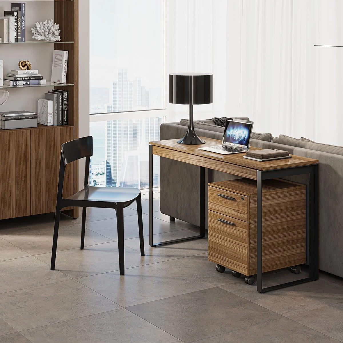 BDI 6222 Console Desk (Natural Walnut)