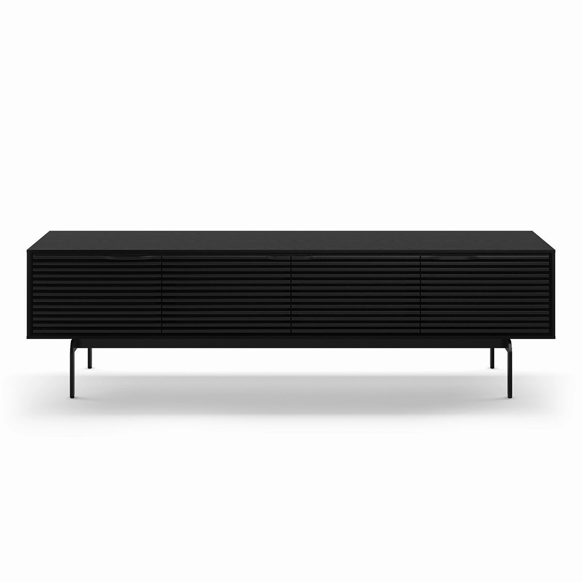 BDI Align 7473 Low 4-Door Cabinet with Console Base (Ebonized Ash)