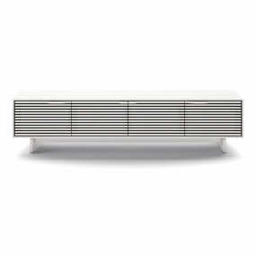 BDI Align 7473 Low 4-Door Cabinet with Media Base (Satin White)