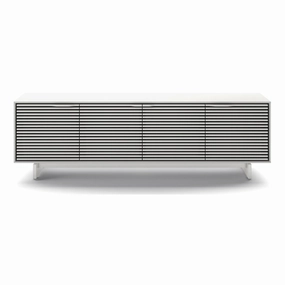 BDI Align 7479 4-Door Cabinet with Media Base (Satin White)
