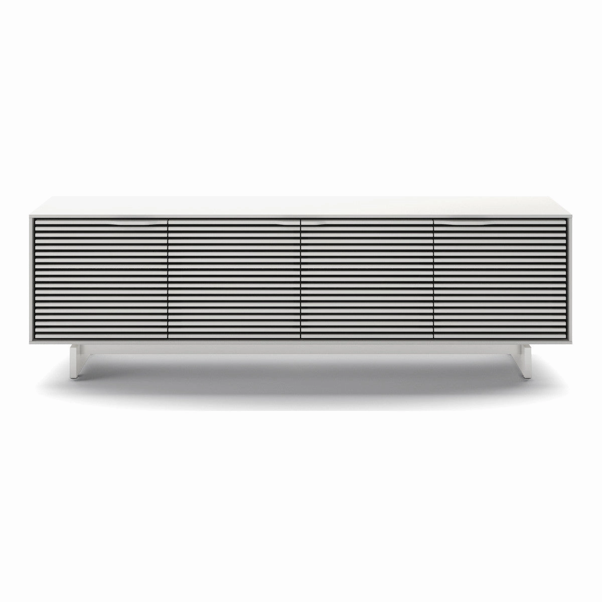 BDI Align 7479 4-Door Cabinet with Media Base (Satin White)