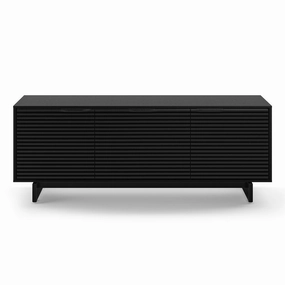 BDI Align Media   Storage 7477ME-EBO Triple Cabinet with Media Base (Ebonized Ash)
