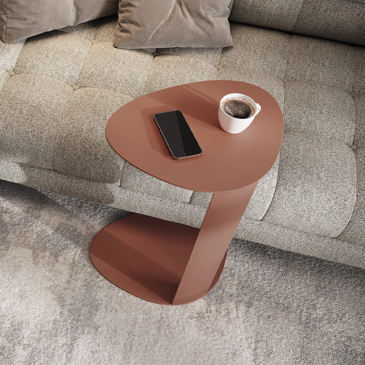 BDI Bink 1025 Mobile Media Table (Clay)