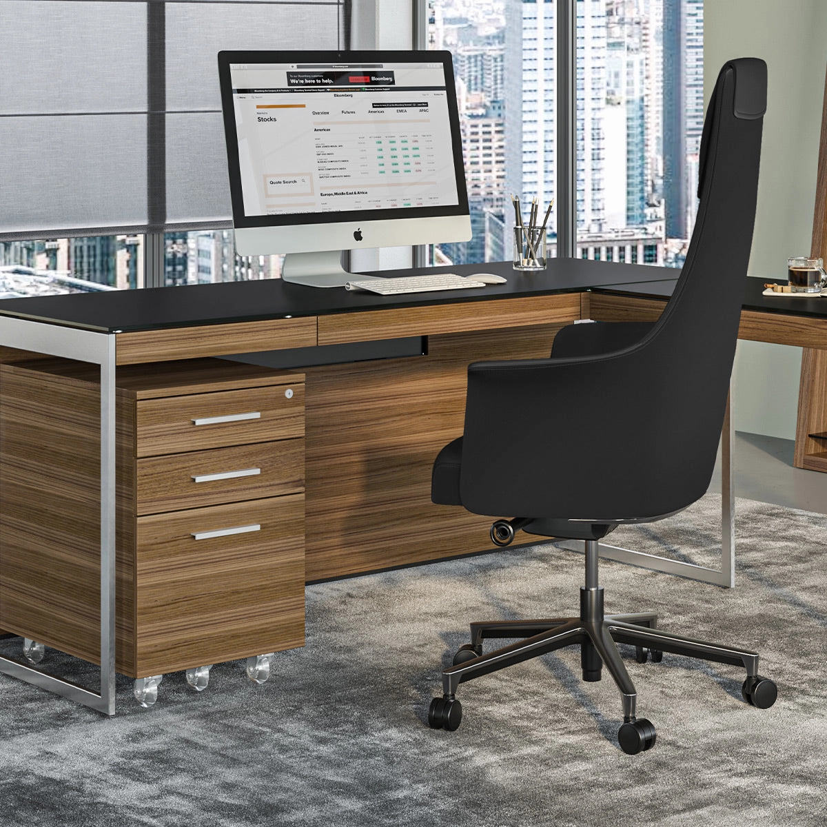 BDI Bolo 3531 Executive Leather Office Chair (Black)