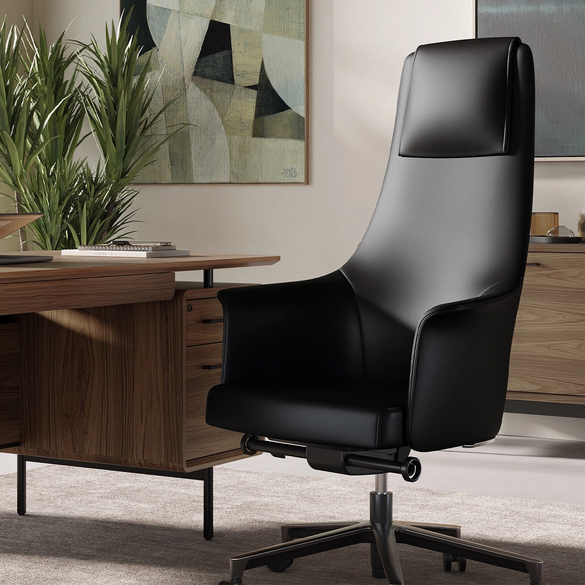 BDI Bolo 3531 Executive Leather Office Chair (Black)