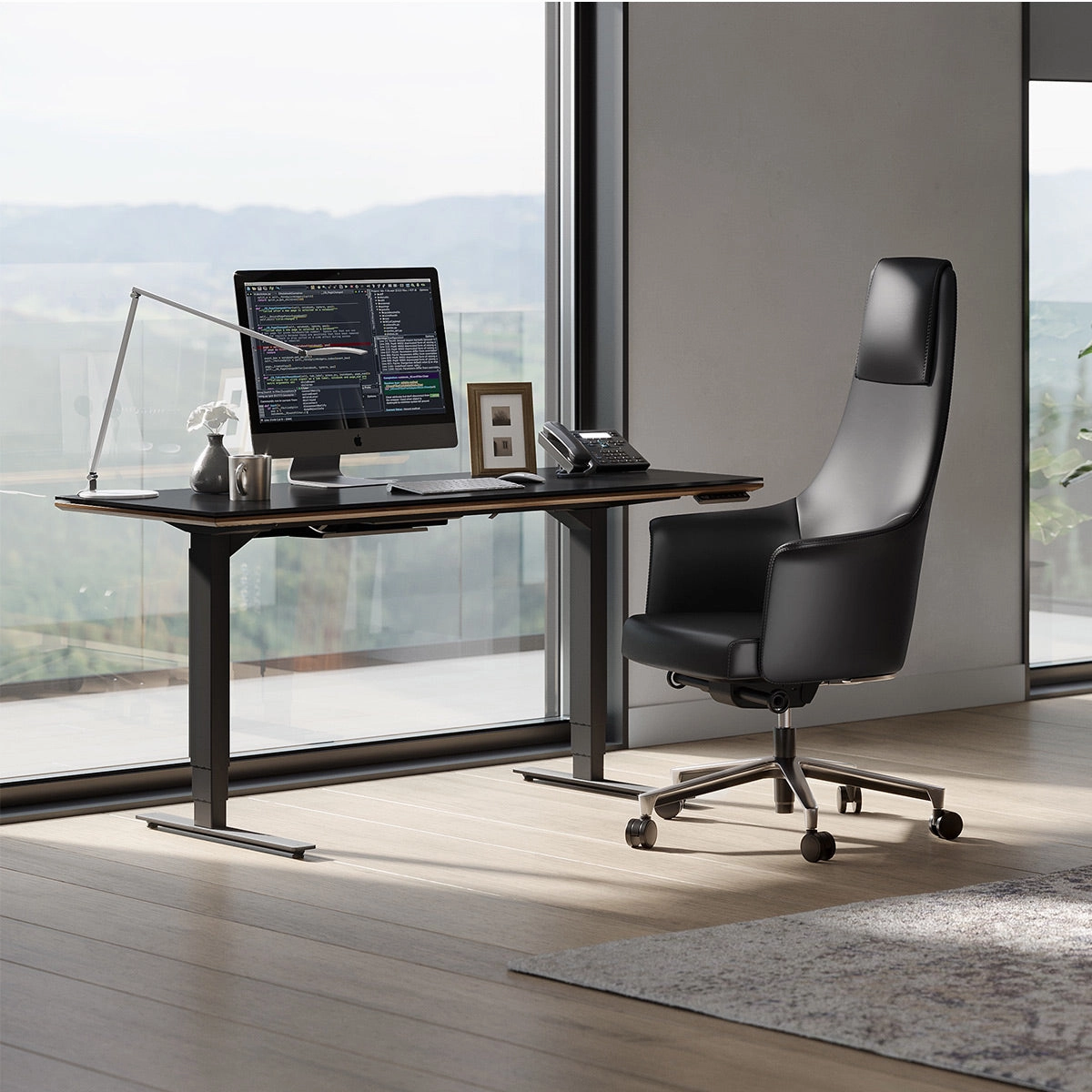 BDI Bolo 3531 Executive Leather Office Chair (Black)