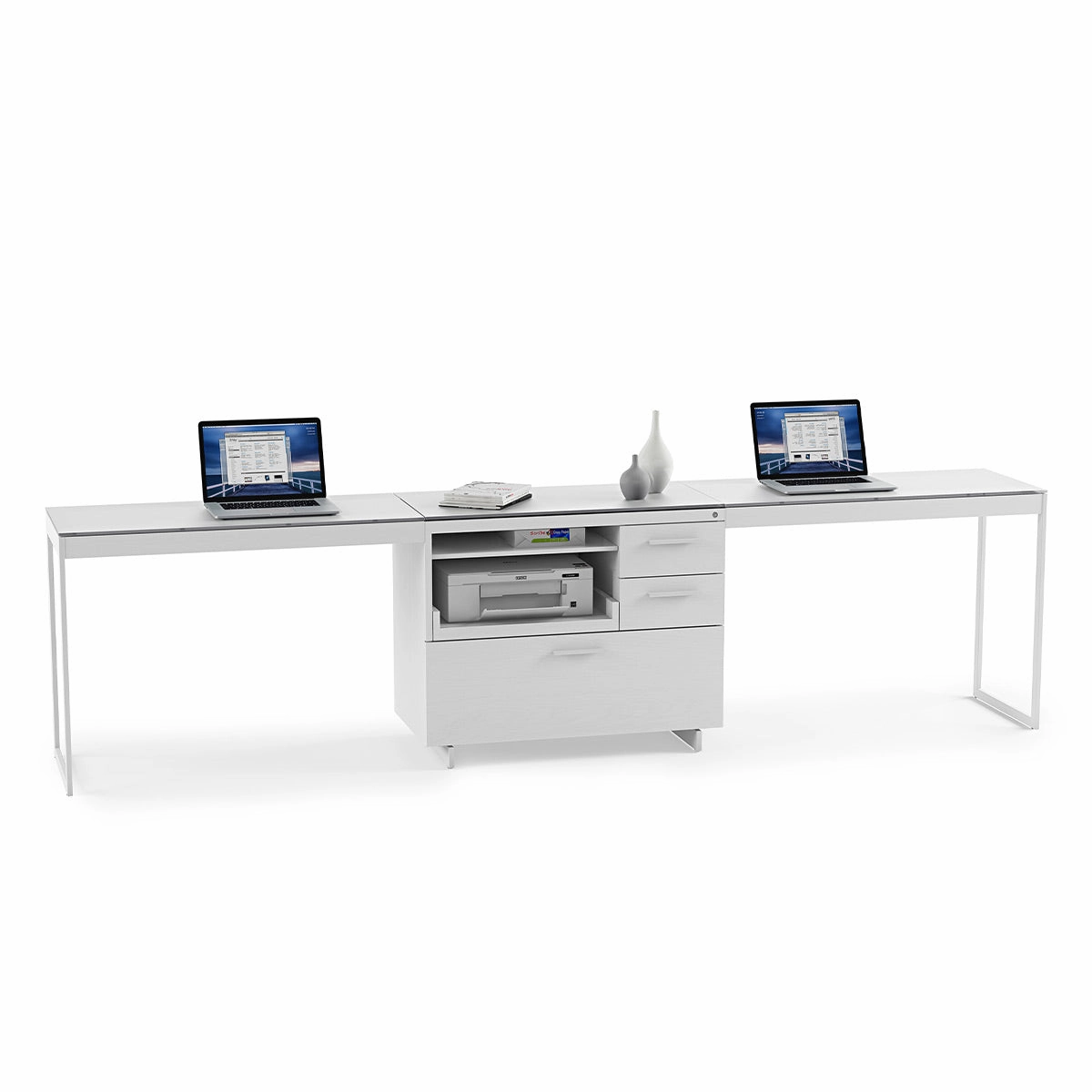 BDI Centro 6402 Return Desk (Satin White)