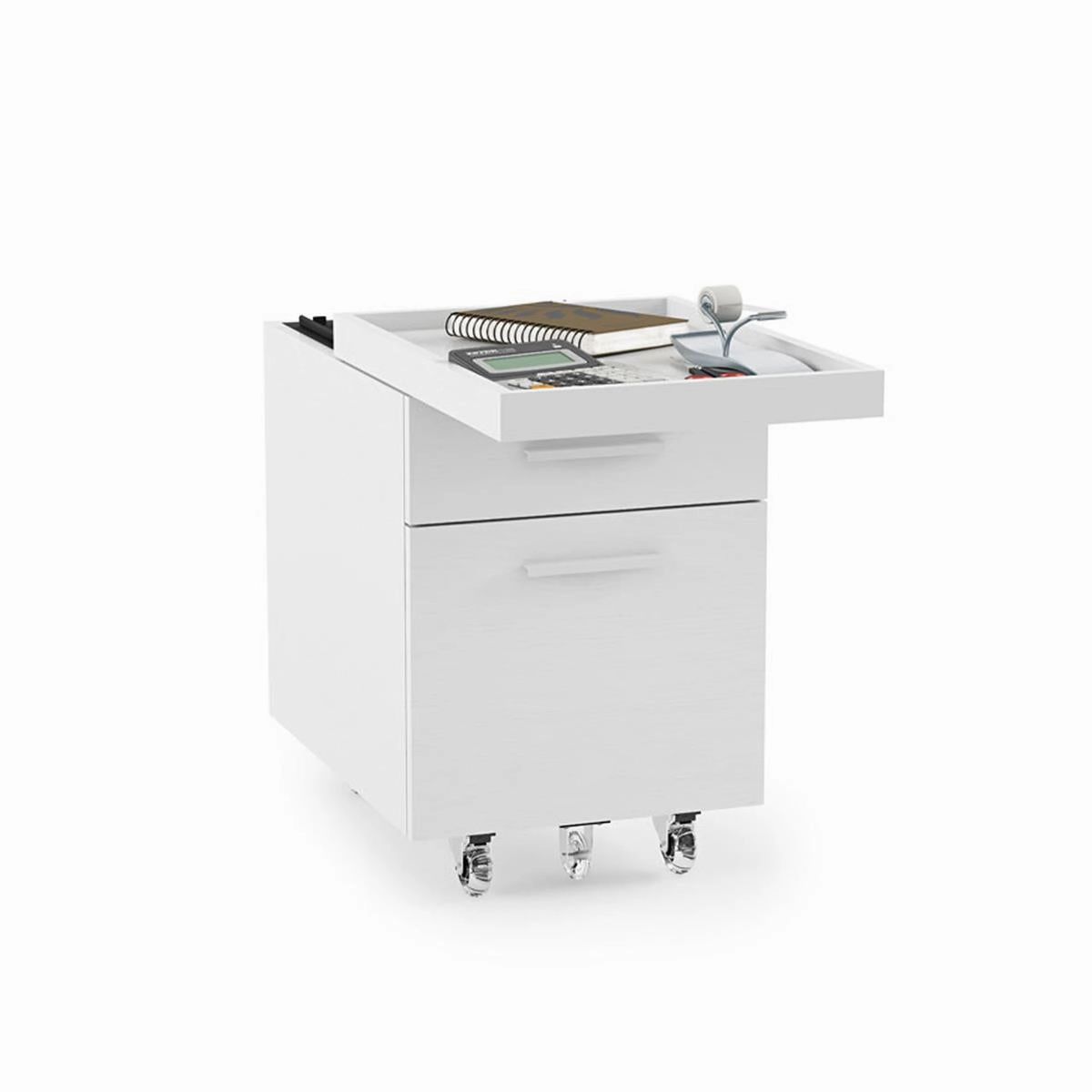BDI Centro 6407 Mobile File Pedestal (Satin White)