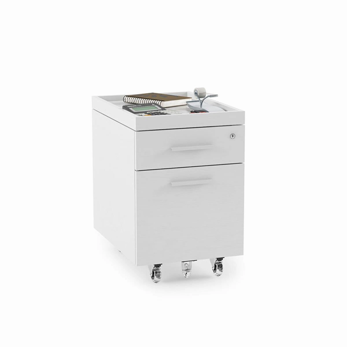 BDI Centro 6407 Mobile File Pedestal (Satin White)
