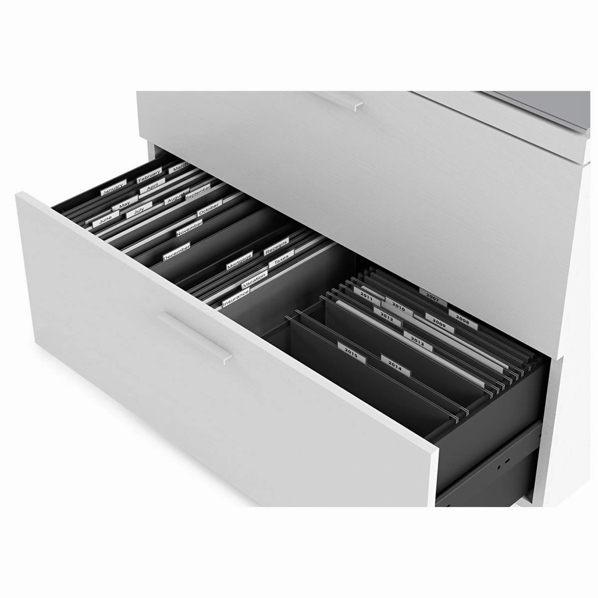BDI CENTRO 6416 Lateral File Cabinet (White)