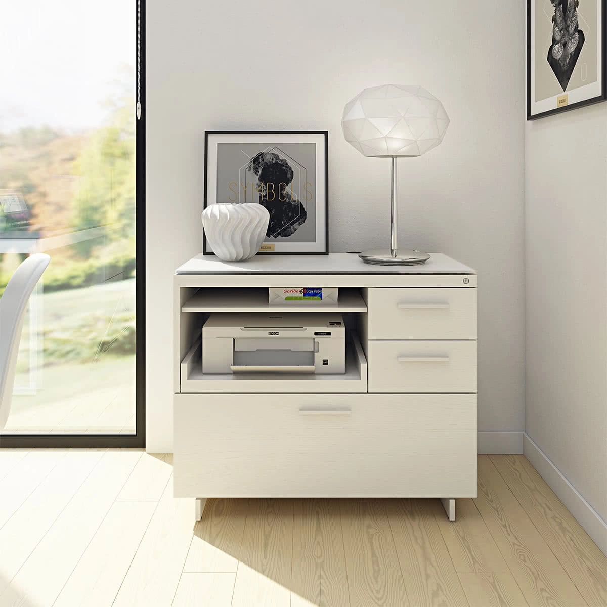 BDI Centro 6417 Multifunction Cabinet (White)