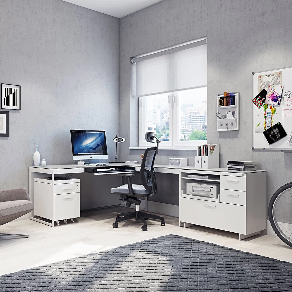 BDI Centro 6417 Multifunction Cabinet (White)