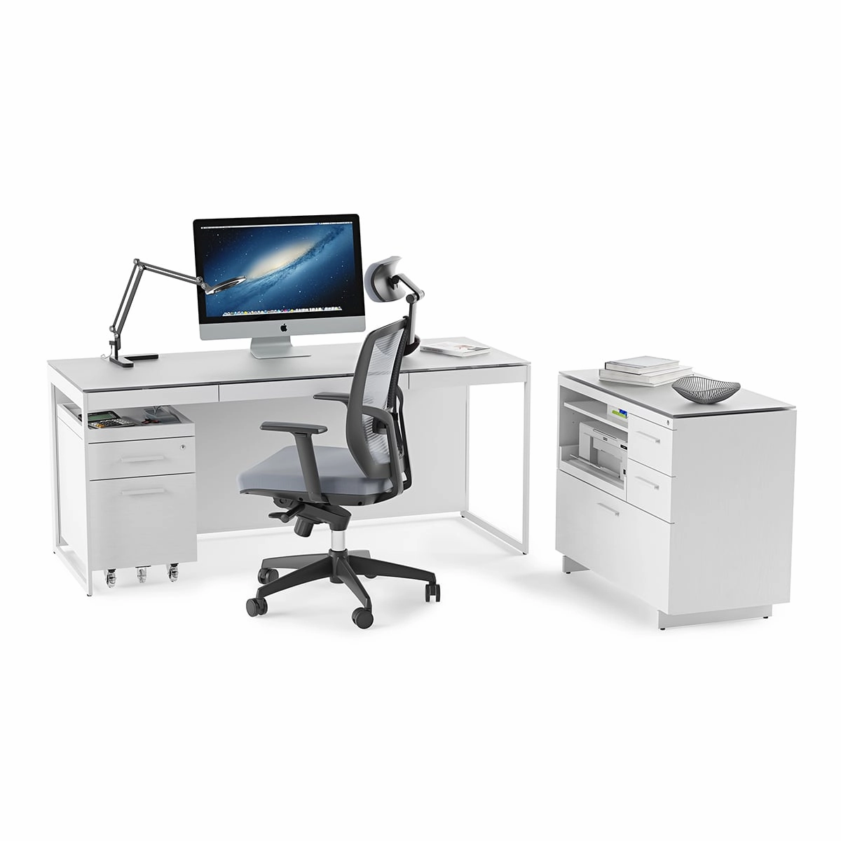 BDI Centro 6417 Multifunction Cabinet (White)