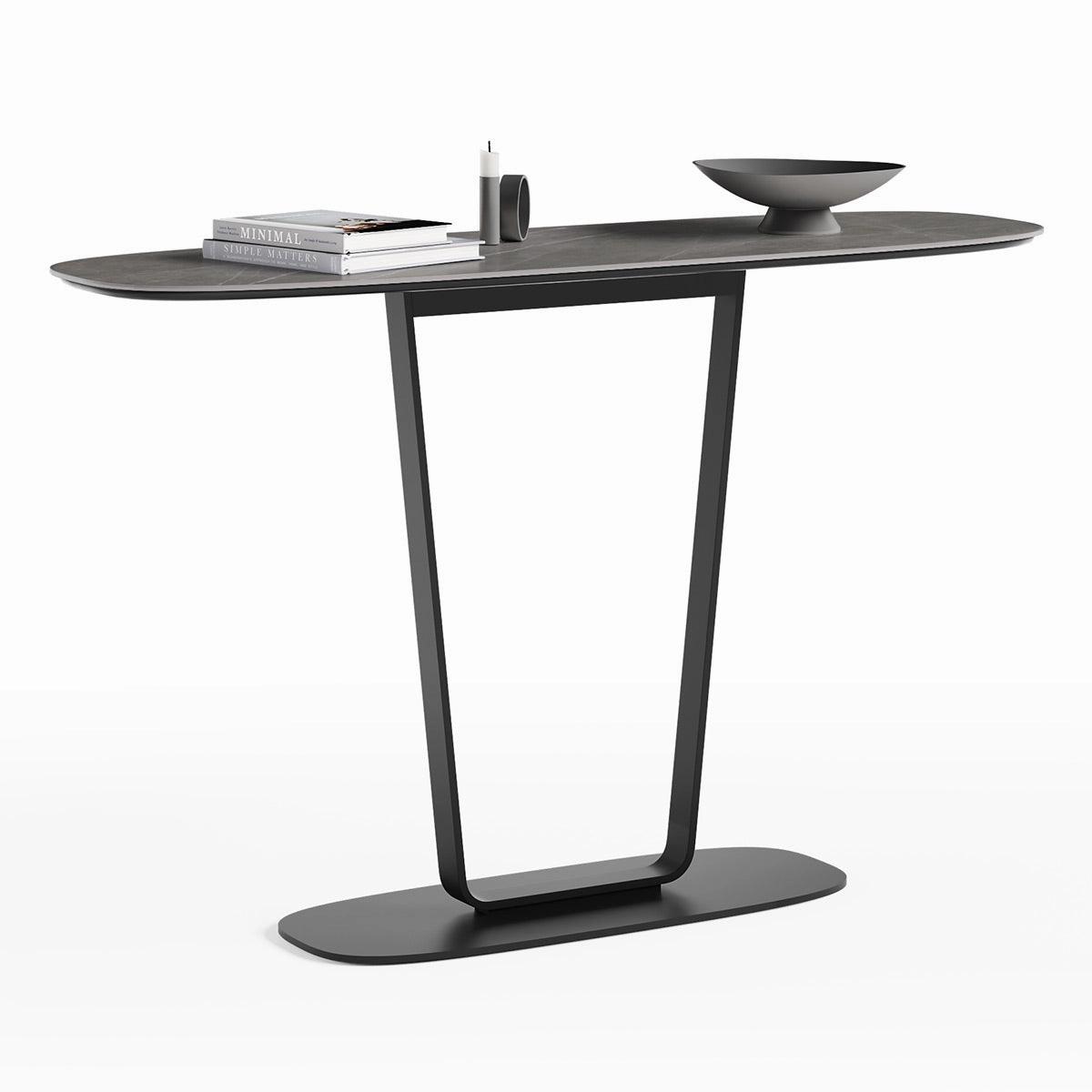 BDI Cloud 9 1183 Console Table with Porcelain Top (Alto Grey)