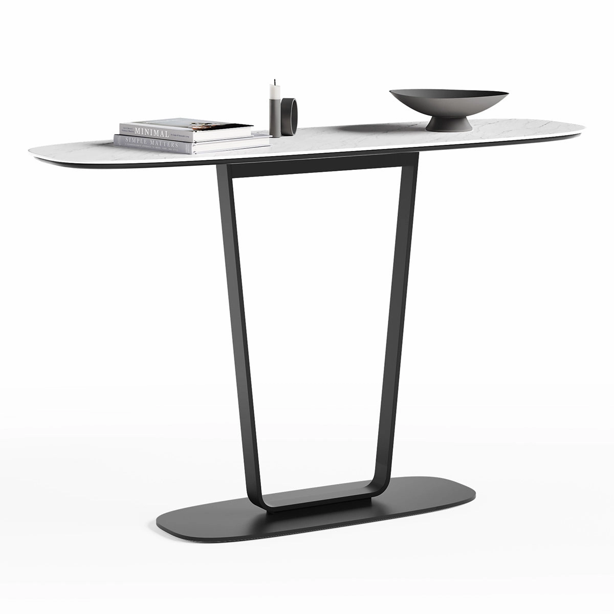 BDI Cloud 9 1183 Console Table with Porcelain Top (Cirrus White)