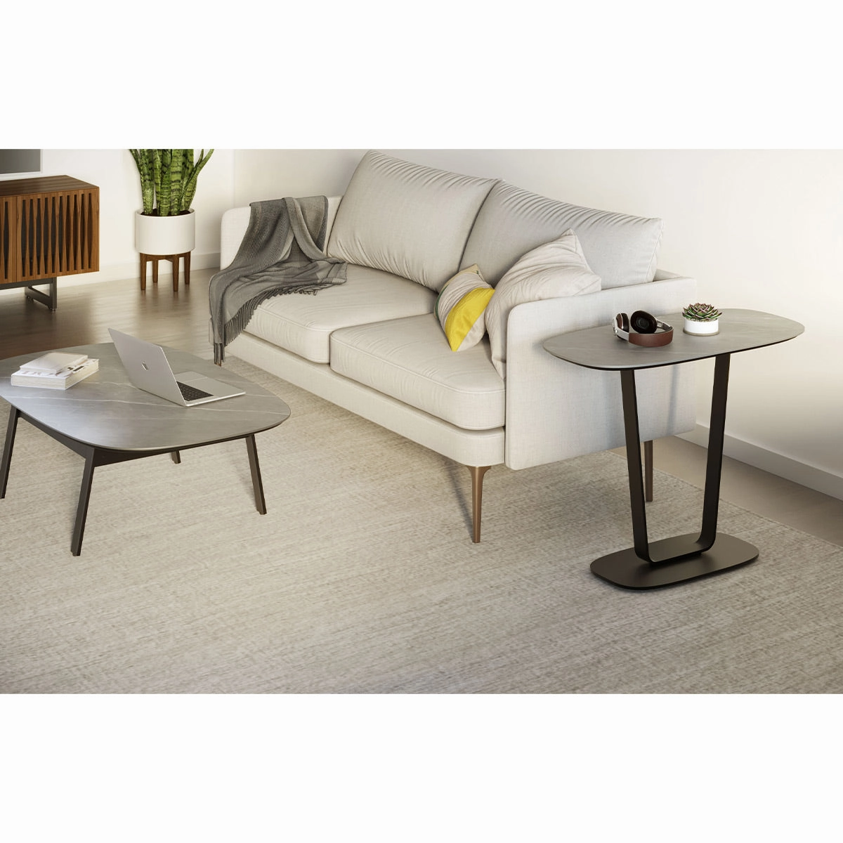 BDI Cloud 9 1186 Porcelain Top End Table (Alto Grey)