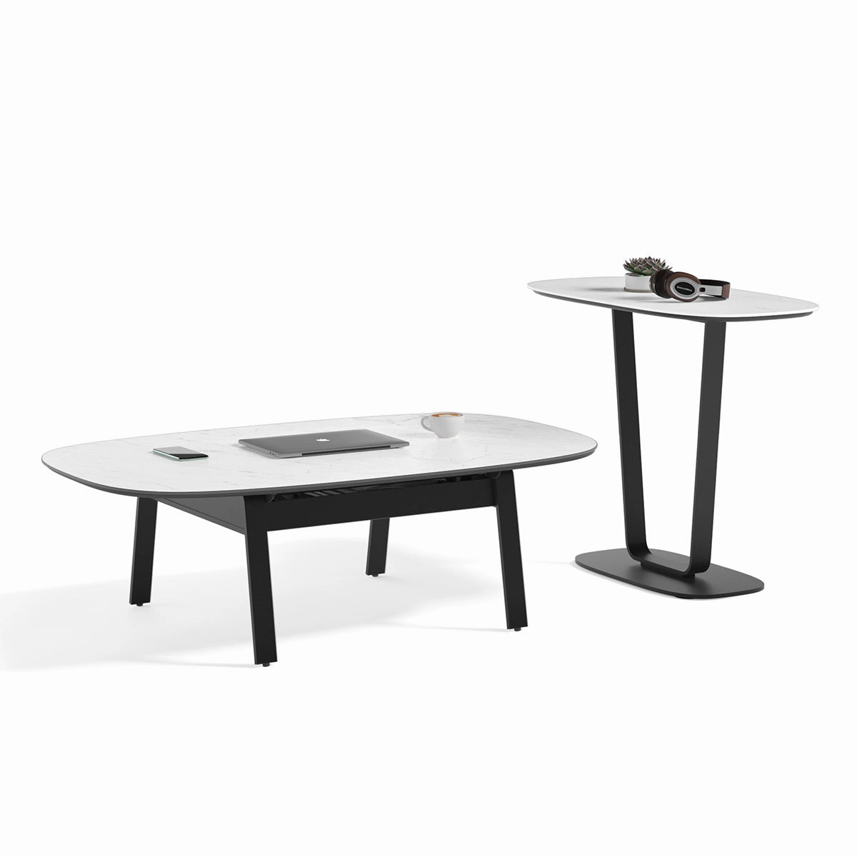 BDI Cloud 9 1186 Porcelain Top End Table (Cirrus White)