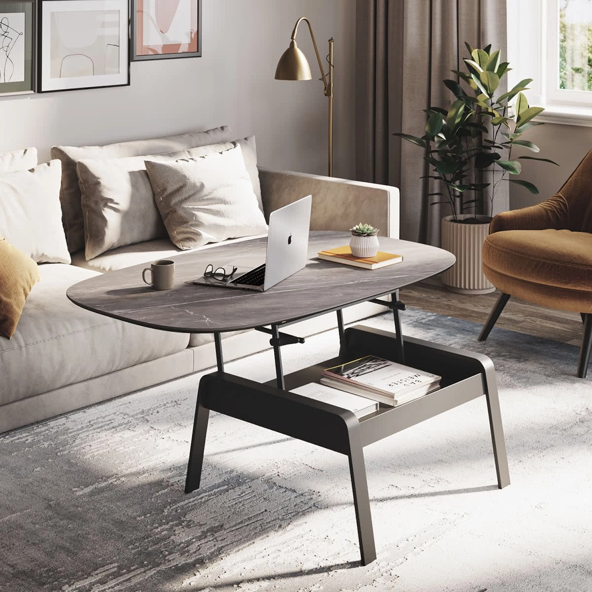 BDI Cloud 9 Lift Coffee Table (Alto Grey)
