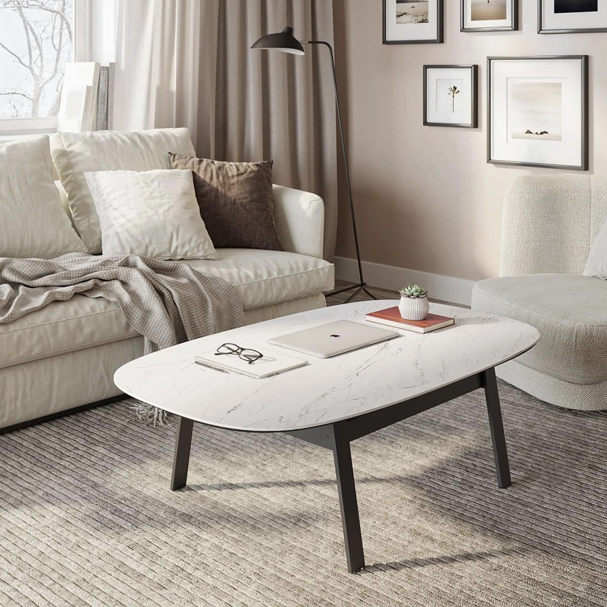 BDI Cloud 9 Lift Coffee Table (Cirrus White)