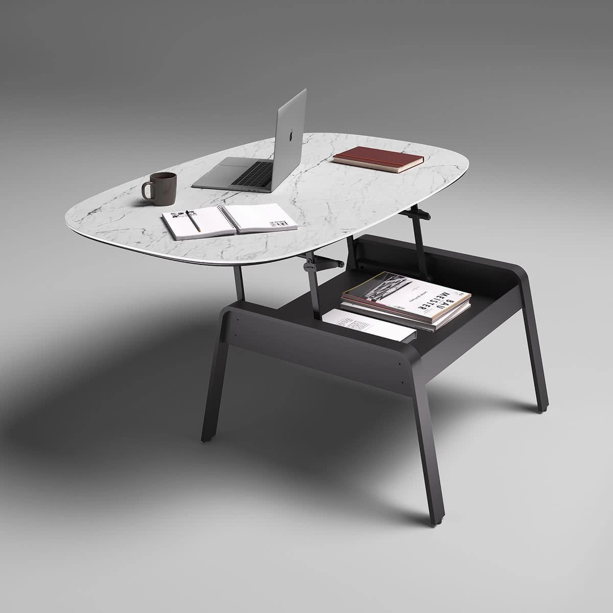 BDI Cloud 9 Lift Coffee Table (Cirrus White)