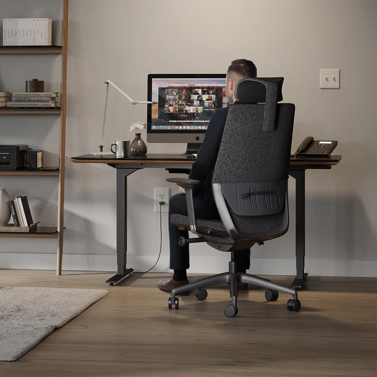 BDI Coda 3521 Ergonomic Task Chair with High-Performance Mesh Fabric (Black & Grey)