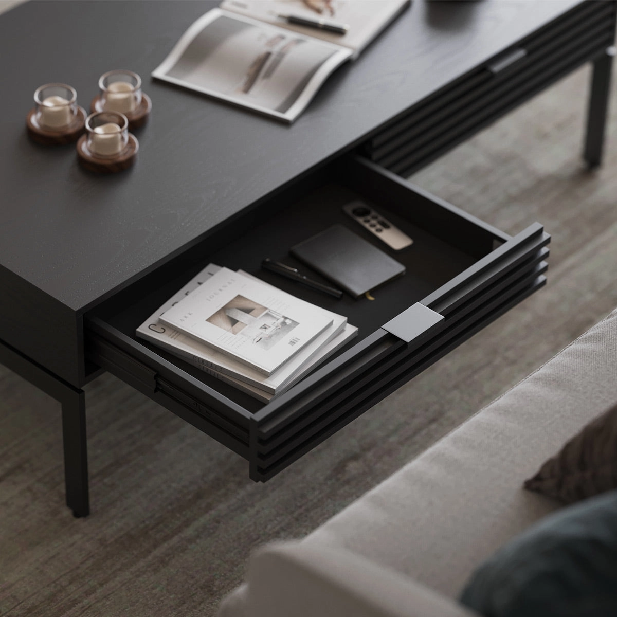 BDI Cora 1172 Coffee Table (Ebonized Ash)