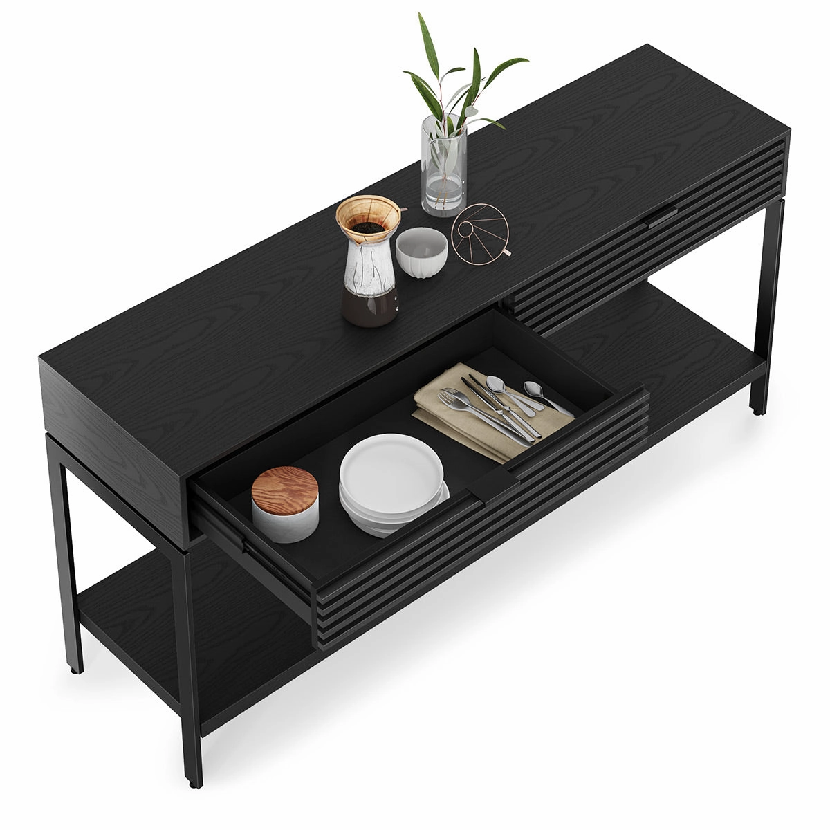 BDI Cora 1173 Console Table (Ebonized Ash)